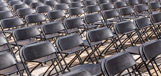 group of empty chairs