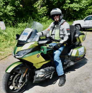 RLCT 2025-Arthur, VA3BIT, on his motorcycle